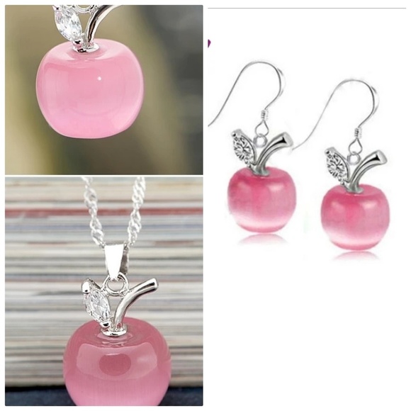 Lovely 925 Sterling Silver Jewelry Sets Cat'S Eye - Picture 2 of 2